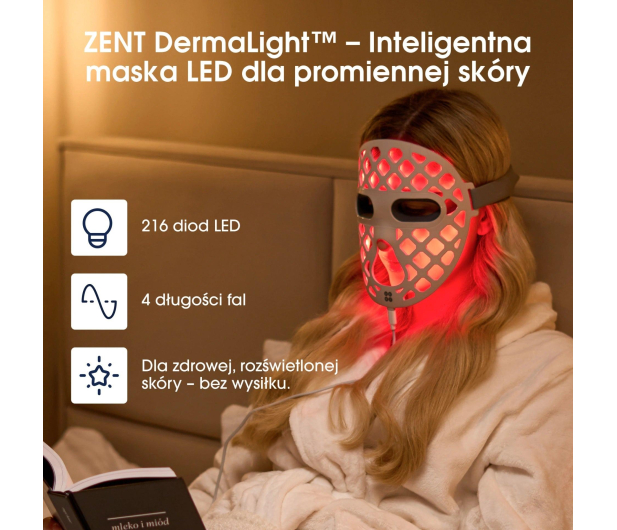 Zent Maska LED DermaLight - 1568670 - zdjęcie 6
